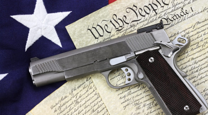 gun on top of constitution
